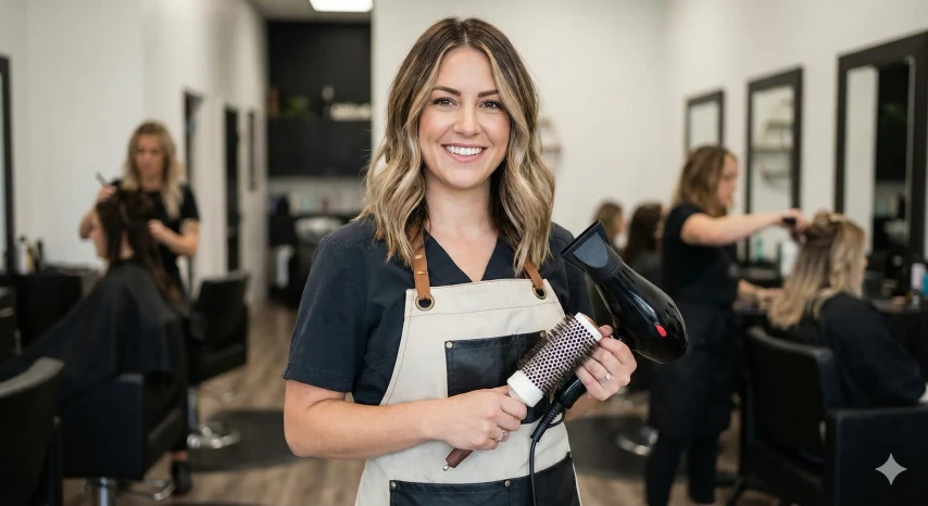 Naše kadeřnice při práci